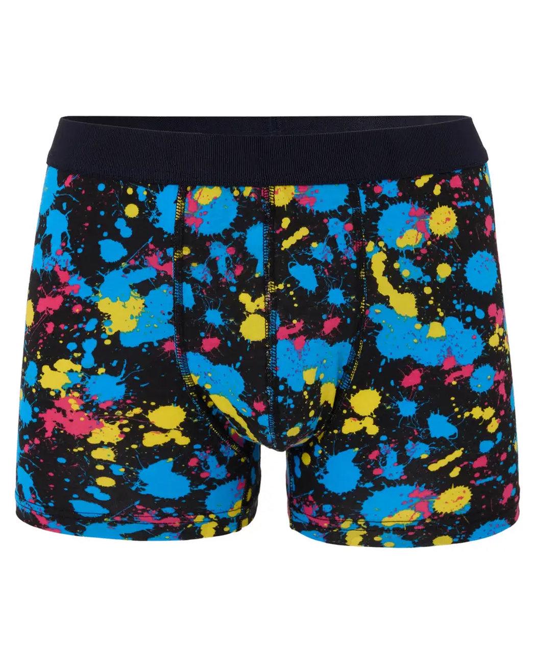 Труси-боксери чоловічі DonJoy DJ104BLOTS Клякси L Різнокольоровий/Чорний (6941904809705)