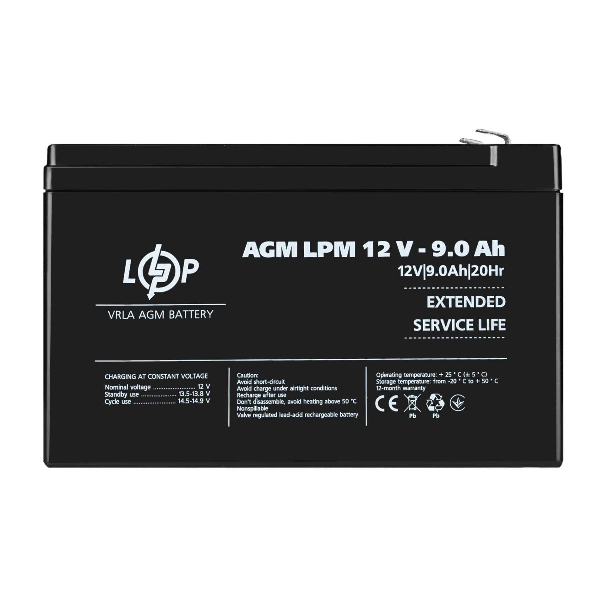 Акумулятор AGM LPM 12V-9 Ah (3866)