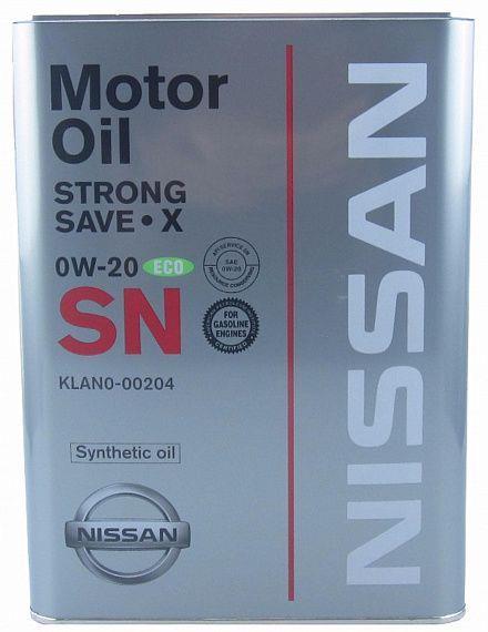 Моторна олива Nissan Strong Save-X SN GF-5 0W-20 4 л (KLAN000204)