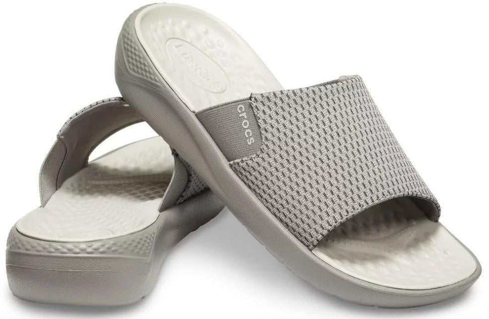 Шльопанці жіночі Crocs LiteRide Mesh Slide Smoke р. 39-40 Сірий (26953)