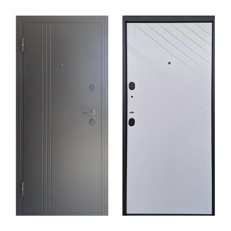 Дверь входная левая TD E-80 2050х960 мм Серый/Белый (30731351) Дверь входная левая TD E-80 2050х960 мм Серый/Белый (30731351)