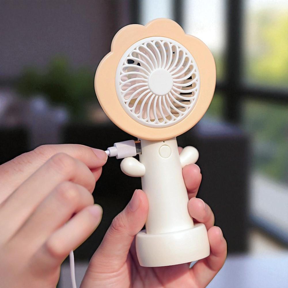 Вентилятор портативний на акумуляторі та USB Квітка Помаранчевий (51-пом-BT-8861) - фото 4 Вентилятор портативний на акумуляторі та USB Квітка Помаранчевий (51-пом-BT-8861) - фото 4