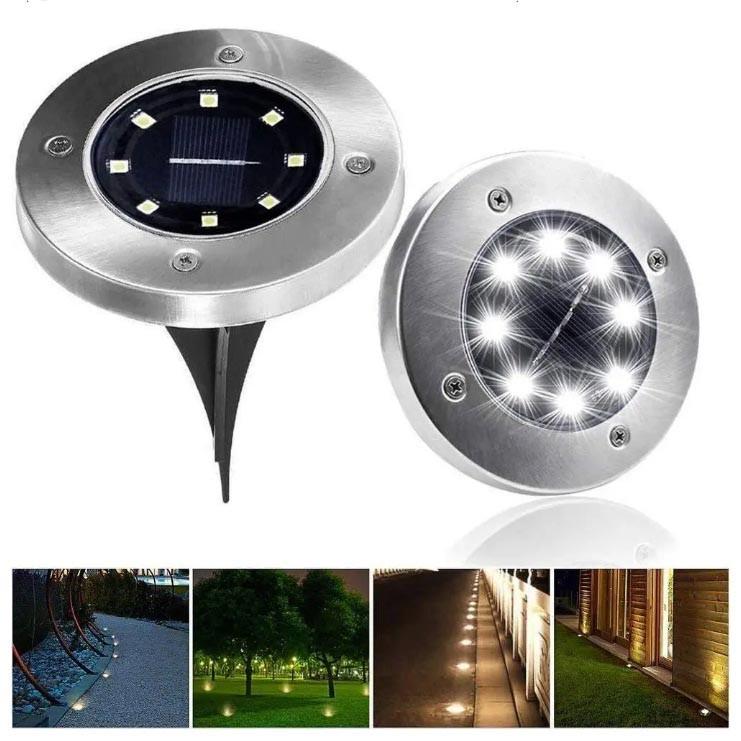 Світильники на сонячній батареї Solar Disk Lights садові 4 шт. (2232464999) - фото 7