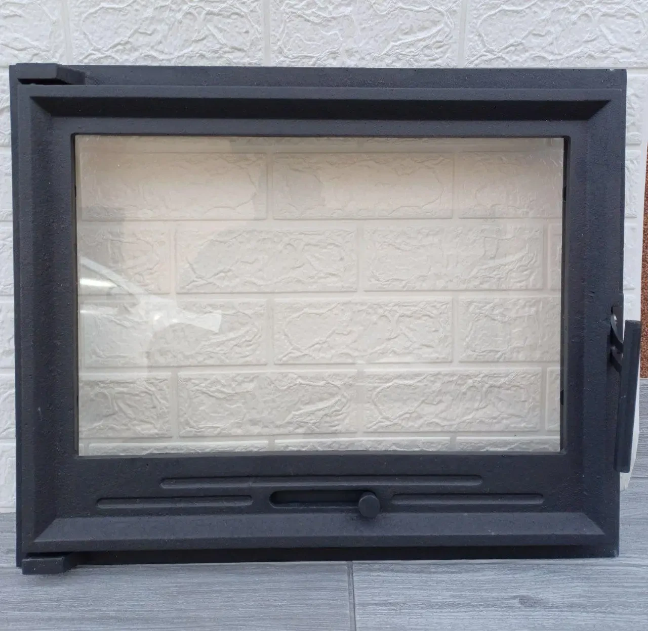 Двері чавунні для каміна з термостійким склом 490x600 мм - фото 3