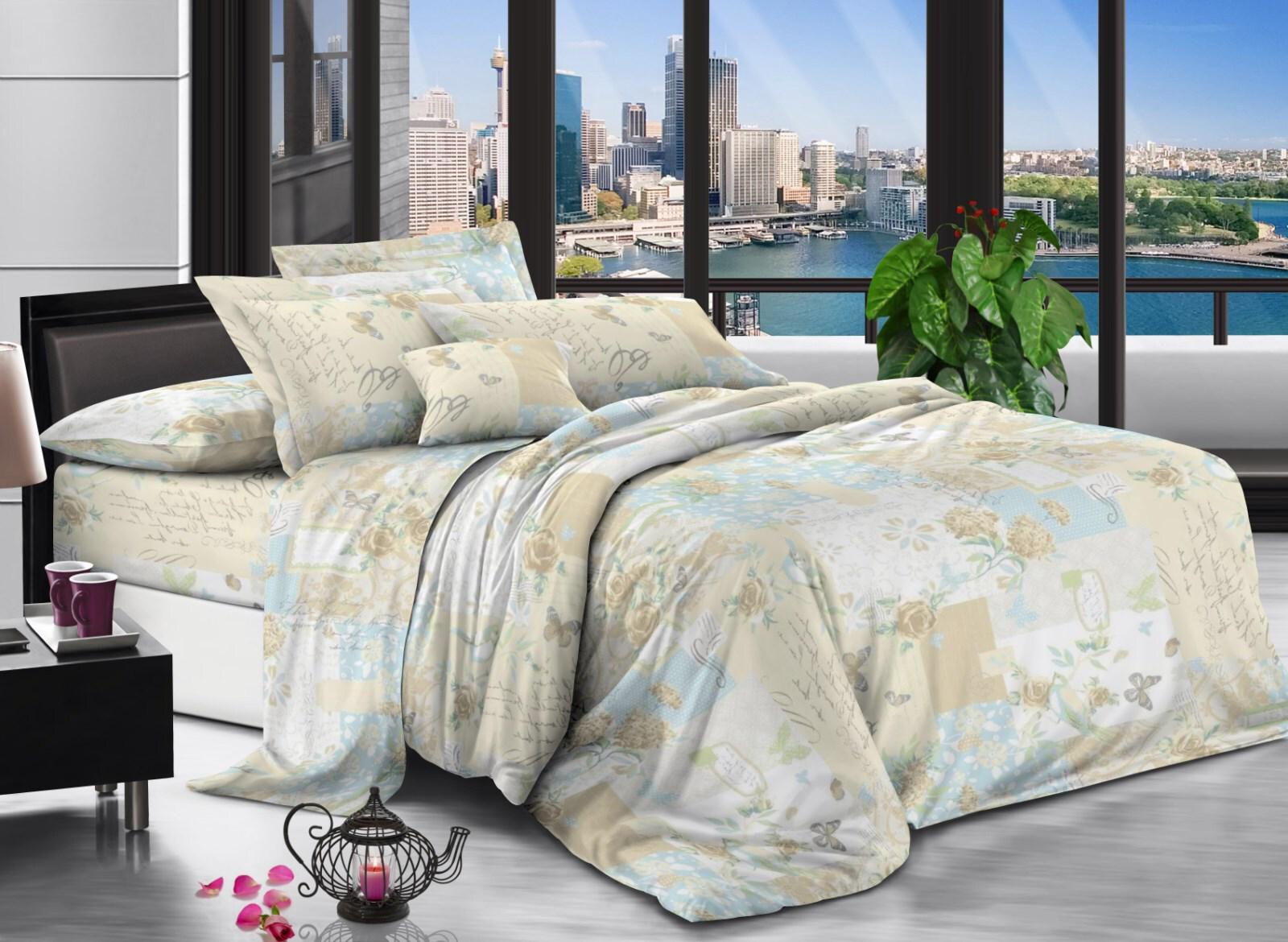 Комплект постельного белья Zastelli 16062-8 Нежность жатка семейный 2х145х210 см Разноцветный (12554)