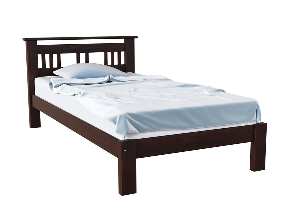 Кровать односпальная деревянная Скиф Л-123 90х190 см Орех (27436430)