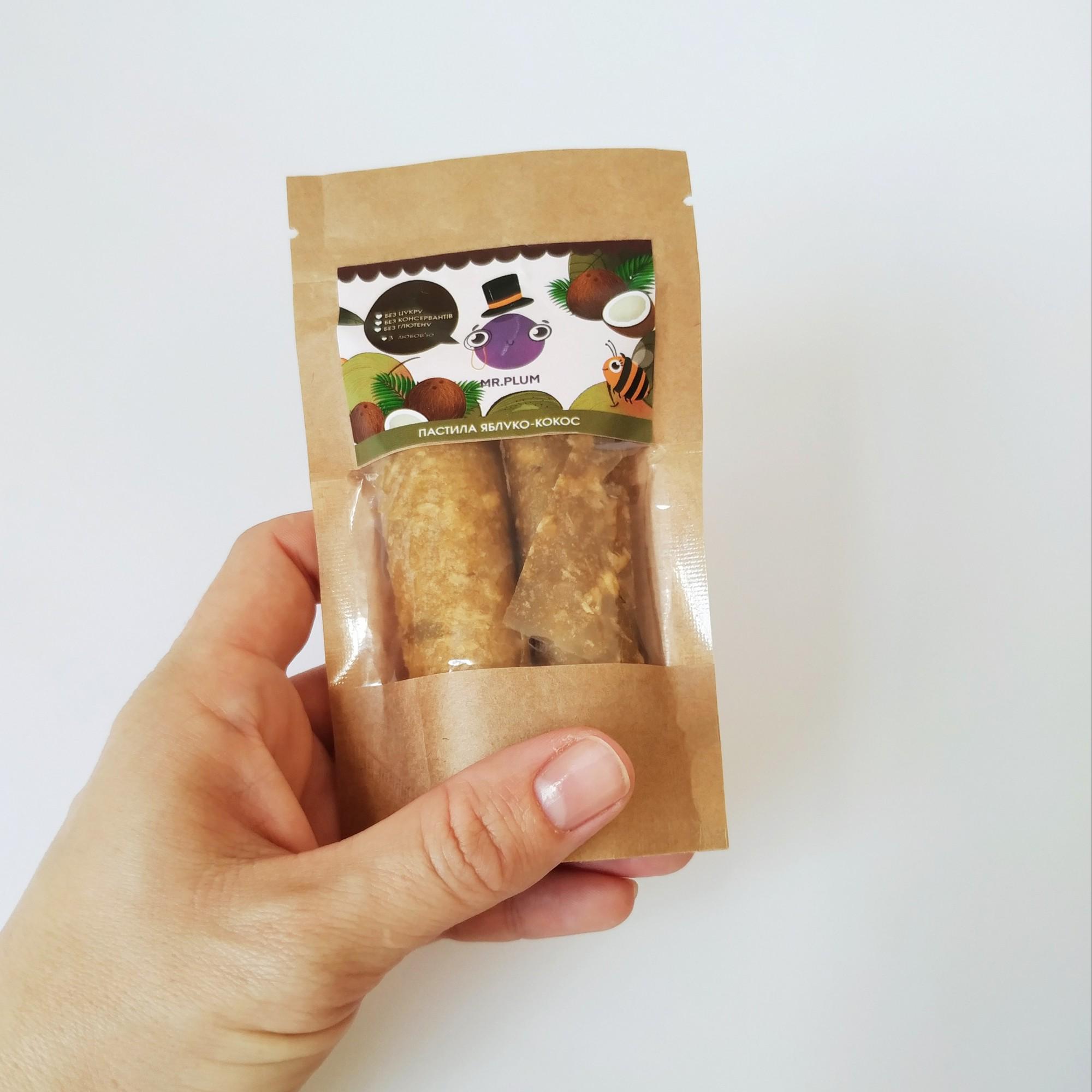 Пастила натуральная Mr.Plum Яблоко-Кокос 30 г - фото 3 Пастила натуральная Mr.Plum Яблоко-Кокос 30 г - фото 3