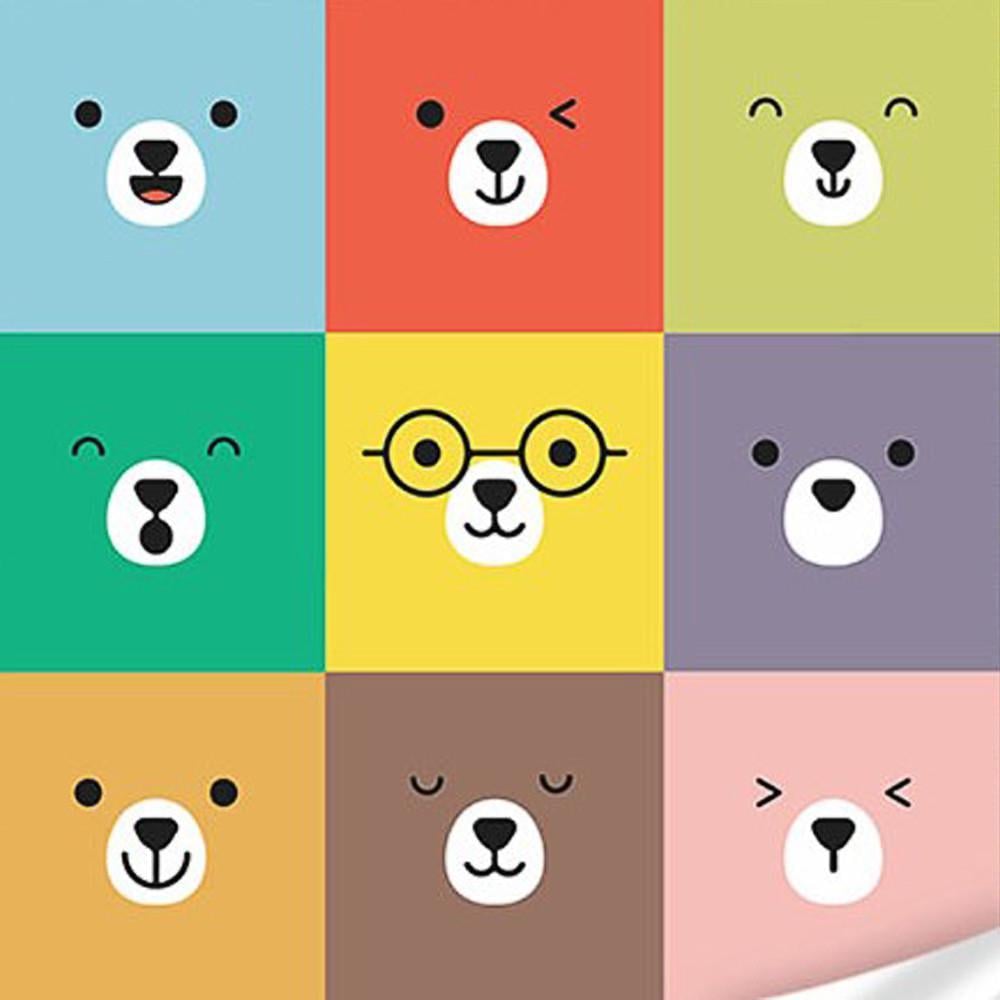 Картина по номерам Strateg Премиум Девять мишек с лаком и 30х30 см (ES-0882)