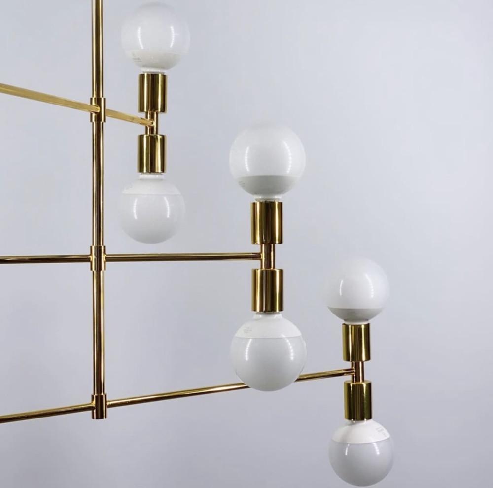 Світильник каскадний без плафонів на 12 патронів Золотий (Y 8861 X-12) - фото 3 Світильник каскадний без плафонів на 12 патронів Золотий (Y 8861 X-12) - фото 3