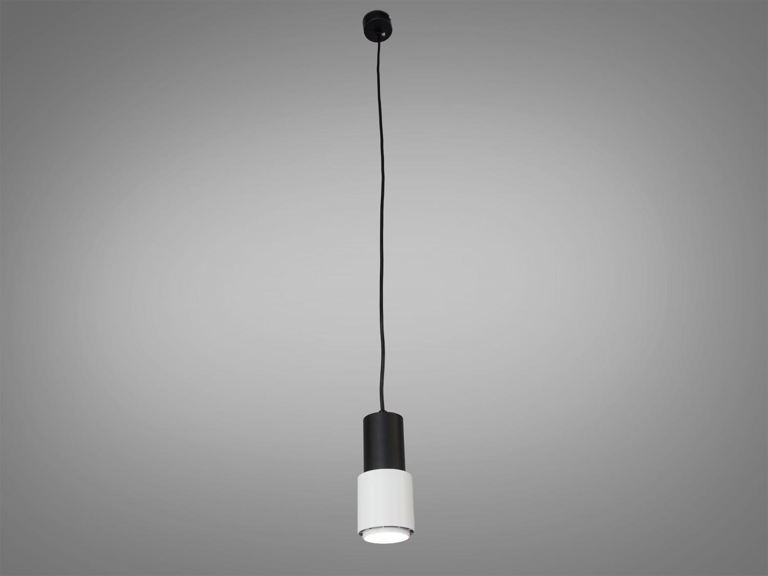 Подвесной светильник GU10 одинарный Белый/Черный (QY-H1129W/BM)