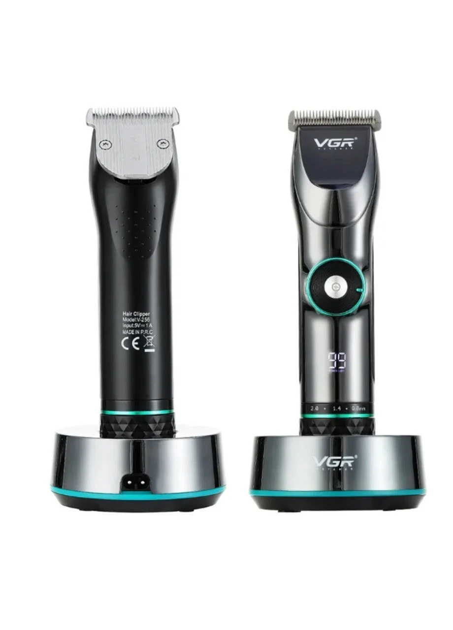 Машинка для стрижки VGR V-256 волос и бороды с LED-дисплеем и подставкой (7364) - фото 4 Машинка для стрижки VGR V-256 волос и бороды с LED-дисплеем и подставкой (7364) - фото 4