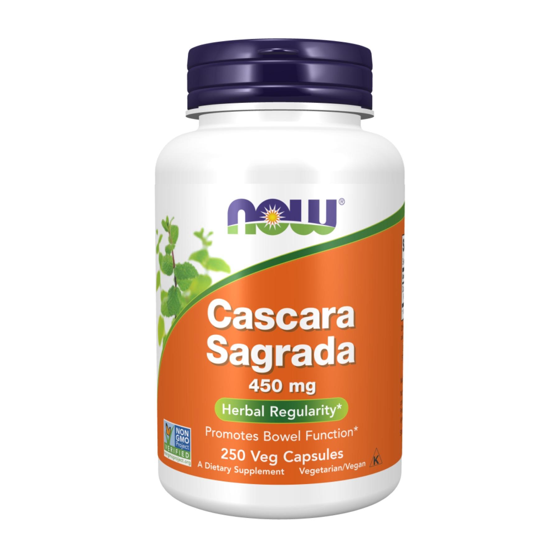 Екстракт крушини Now Foods Cascara Sagrada 450 мг 250 кап.