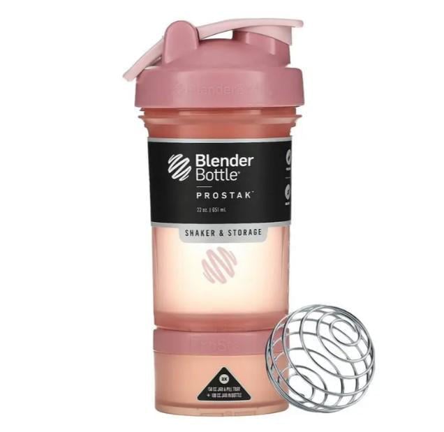 Шейкер спортивный Blender Bottle ProStak 22 oz/650 мл с 2-мя контейнерами Rose_Pink (PS 22oz Rose_Pink)