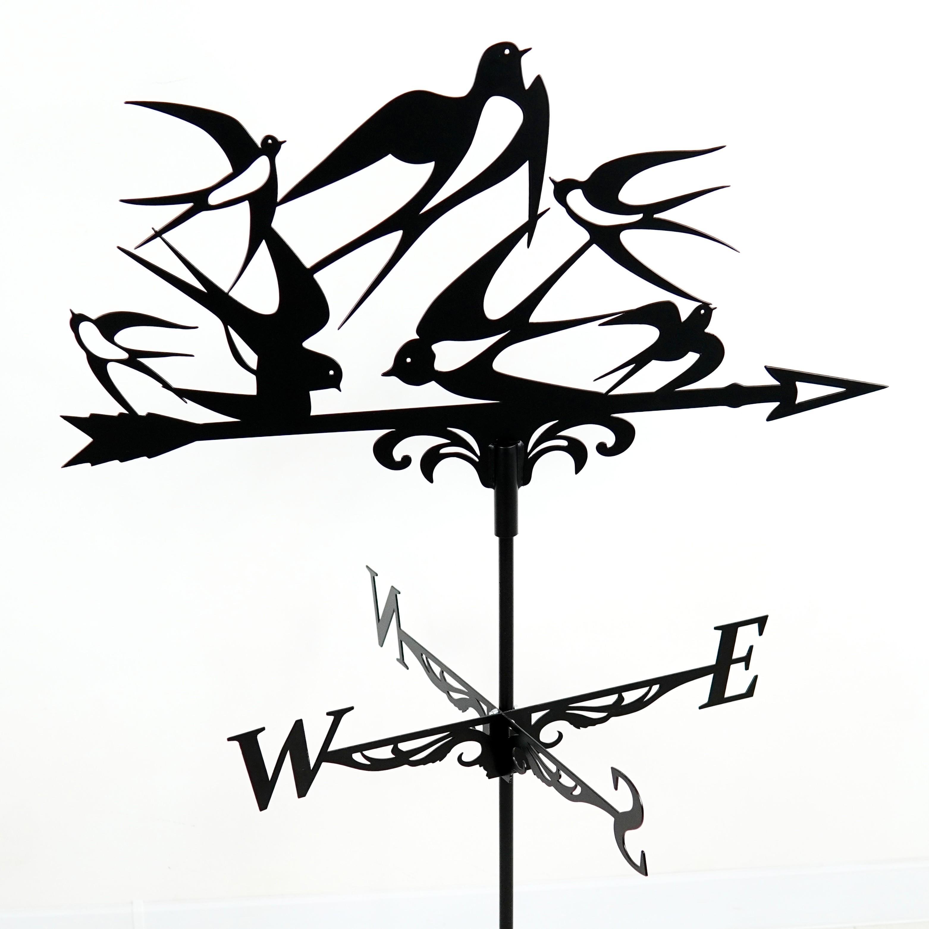 Флюгер на крышу Стая ласточок 70 см Черный (1135464) Флюгер на крышу Стая ласточок 70 см Черный (1135464)