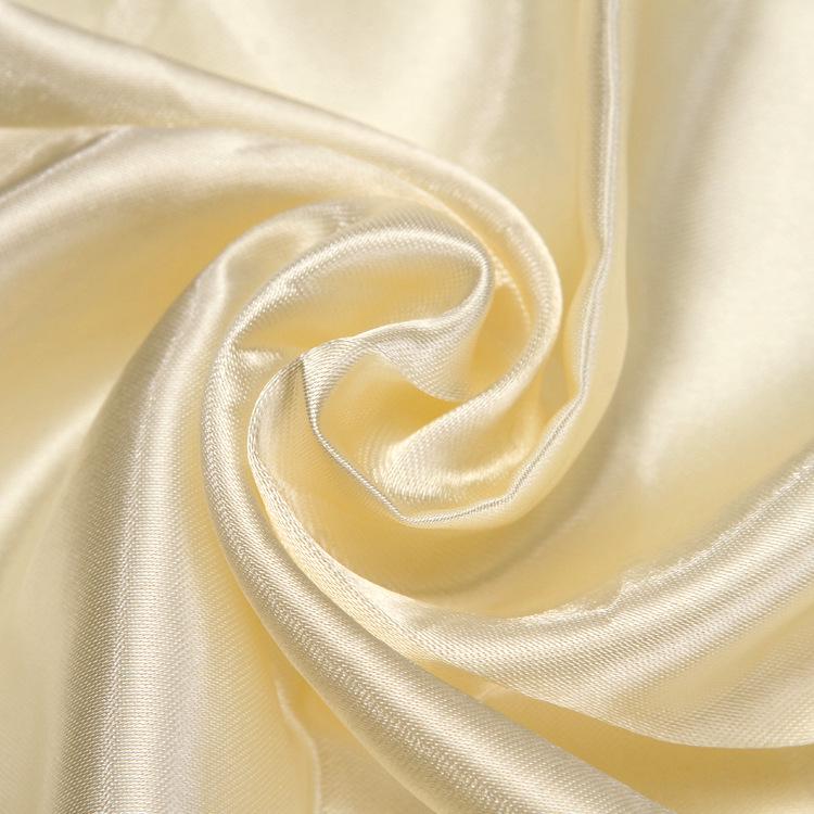 Тканина атлас LuxFabric 115 г/м² 1,5 м 1 м Кремовий (ТП1501а03)