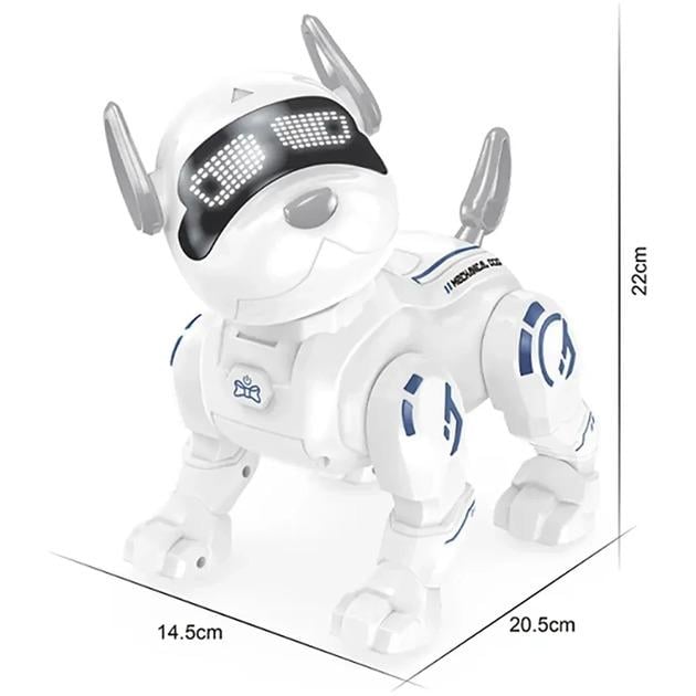 Іграшка інтерактивна Робот-собака Intelligent на радіокеруванні/акумуляторна Білий (JZJ-20) - фото 4