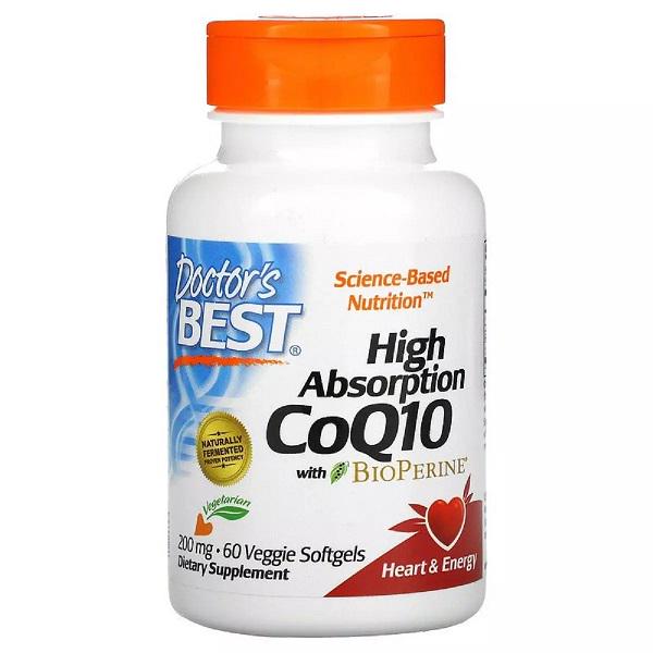 Коэнзим Doctor's Best High Absorption CoQ10 with BioPerine 200 mg 60 Veg Softgels Коэнзим Doctor's Best High Absorption CoQ10 with BioPerine 200 mg 60 Veg Softgels