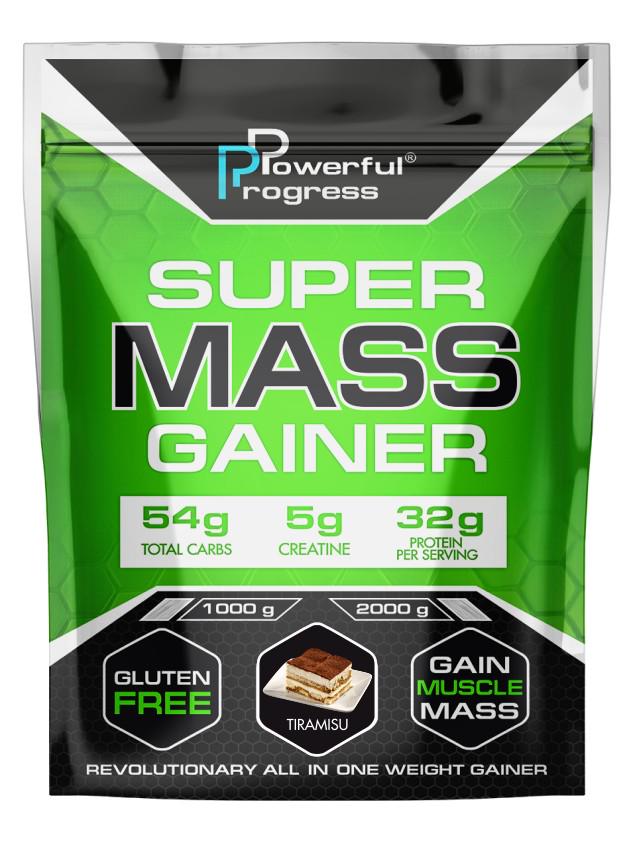 Гейнер высокобелковый Powerful Progress Super Mass Gainer 1 кг Тирамису (08198-10)