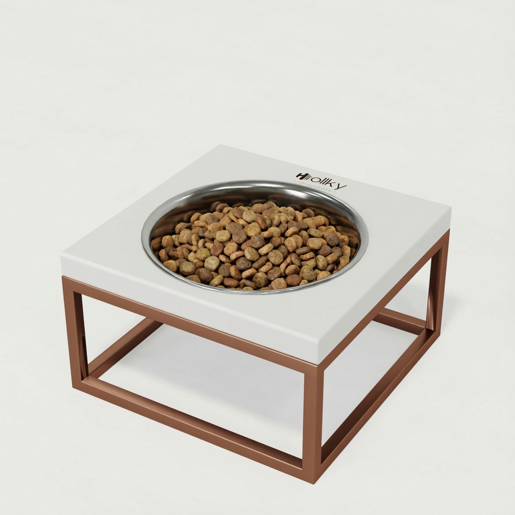 Миска на подставке для кошек и средних собак Hollky Base Solo M 0,8 л (M-212110-GLWH) - фото 1 Миска на подставке для кошек и средних собак Hollky Base Solo M 0,8 л (M-212110-GLWH) - фото 1