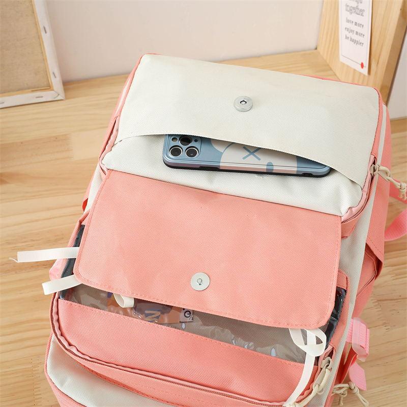 Шкільний рюкзак для дівчинки 5в1 Trendy сумка-шопер/пенал/бананка 5-11 класу Рожевий (1479165810) - фото 6 Шкільний рюкзак для дівчинки 5в1 Trendy сумка-шопер/пенал/бананка 5-11 класу Рожевий (1479165810) - фото 6