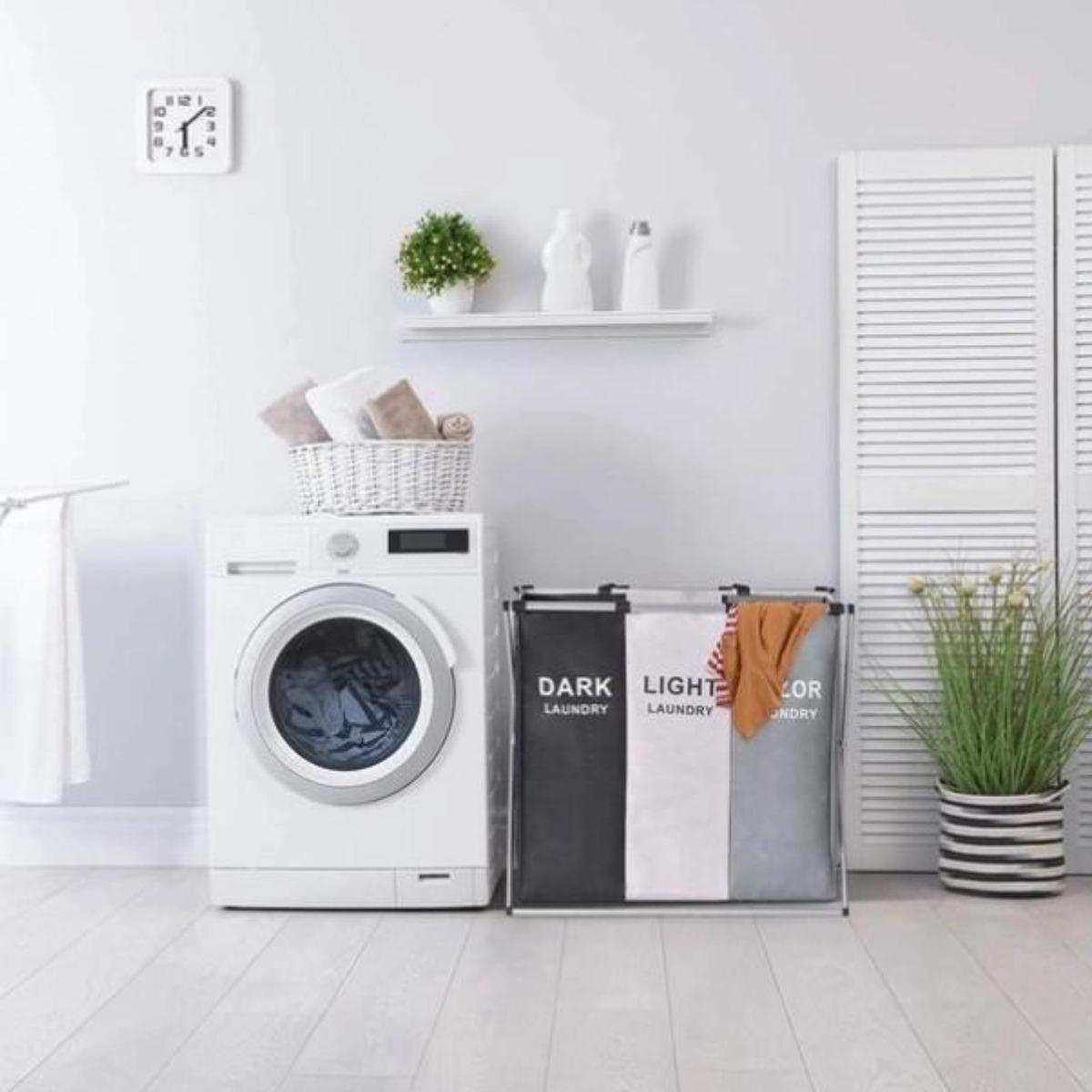 Корзина для белья складная Laundry Basket 3 секции (552 LB) - фото 5