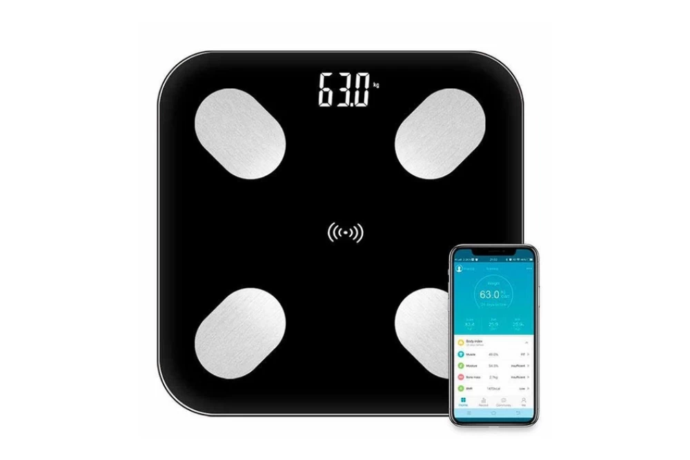 Ваги-смарт Smart Scale Bluetooth A1 фітнес підлогові 180 кг Black (374592) - фото 5