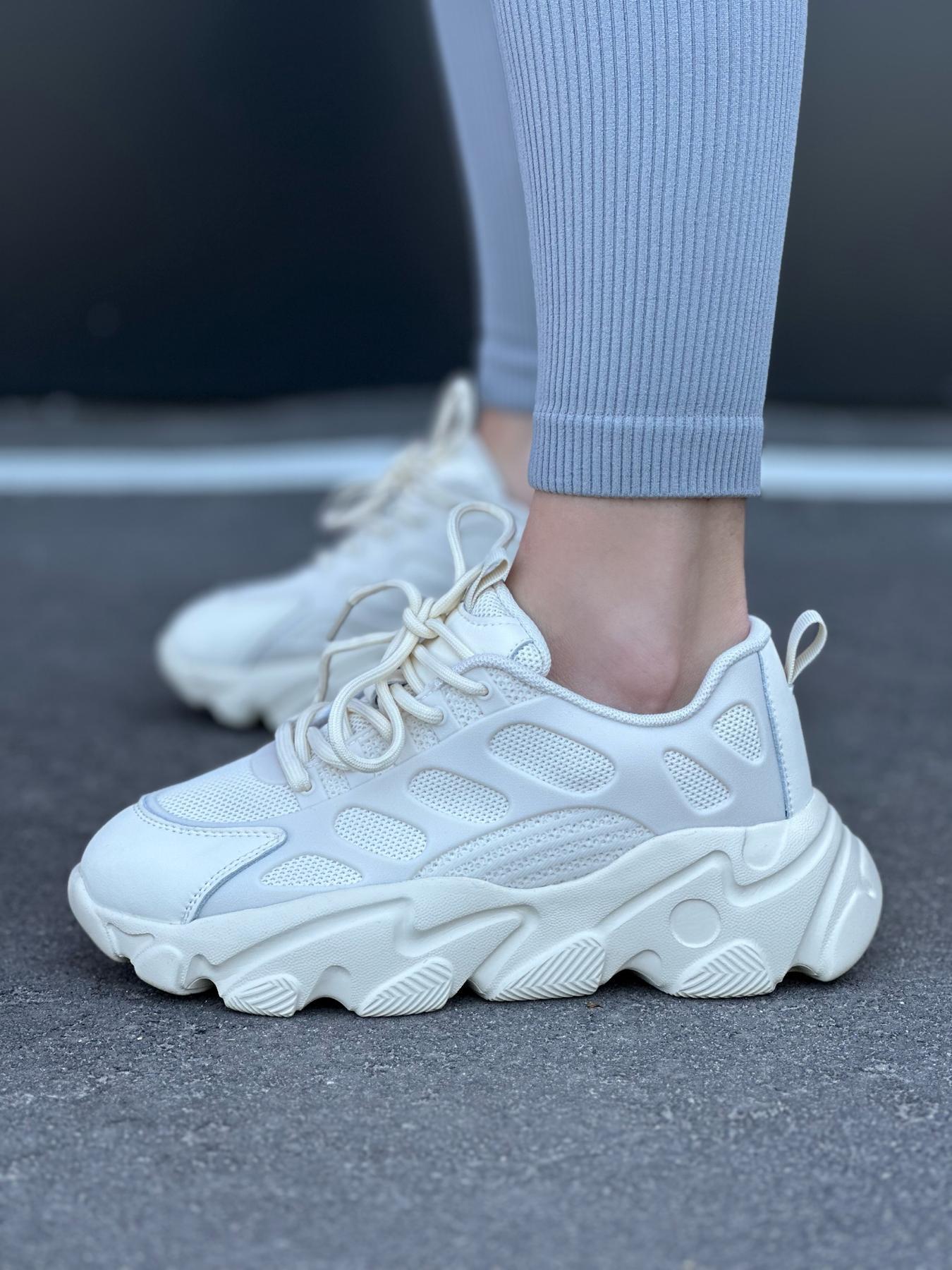 Кроссовки женские натуральная кожа/текстиль р. 38 Молочный (9546507) - фото 2 Кроссовки женские натуральная кожа/текстиль р. 38 Молочный (9546507) - фото 2