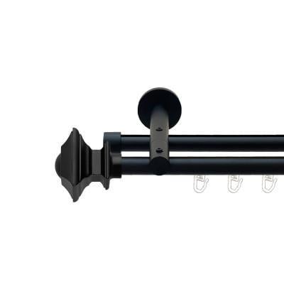 Карниз трубчастий дворядний реверсивний Orvit Борджеза 19/19 мм 300 см Чорний оксамит (000-9673) Карниз трубчастий дворядний реверсивний Orvit Борджеза 19/19 мм 300 см Чорний оксамит (000-9673)