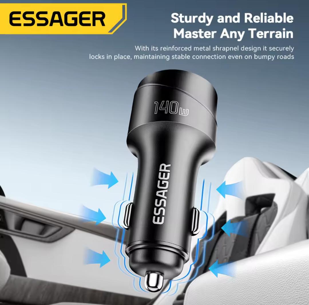 Зарядное устройство для автомобильного Essager 140W LED Metall (26818784) - фото 3 Зарядное устройство для автомобильного Essager 140W LED Metall (26818784) - фото 3