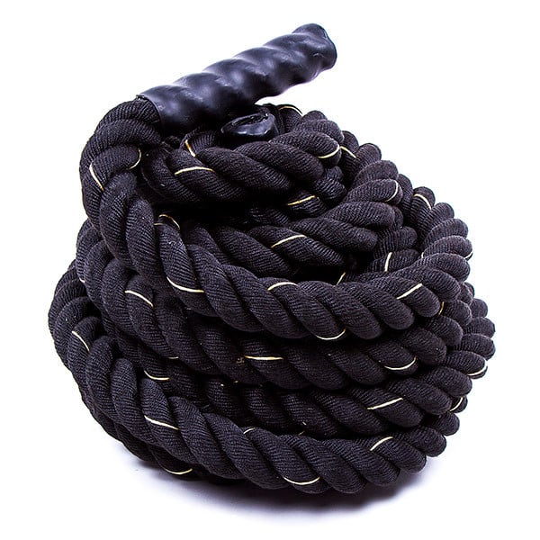 Канат для кроссфита Battle Rope 9 м/3,8 см Черный