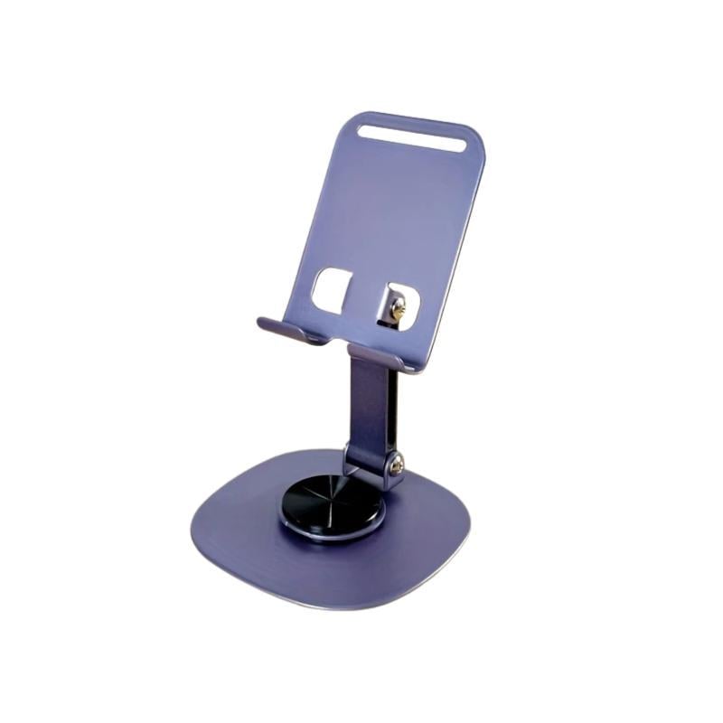 Держатель для телефона и планшета металлический настольный поворотный с регулируемым углом наклона 12,5х8,5х5,8 см Фиолетовый (D-0093) Держатель для телефона и планшета металлический настольный поворотный с регулируемым углом наклона 12,5х8,5х5,8 см Фиолетовый (D-0093)