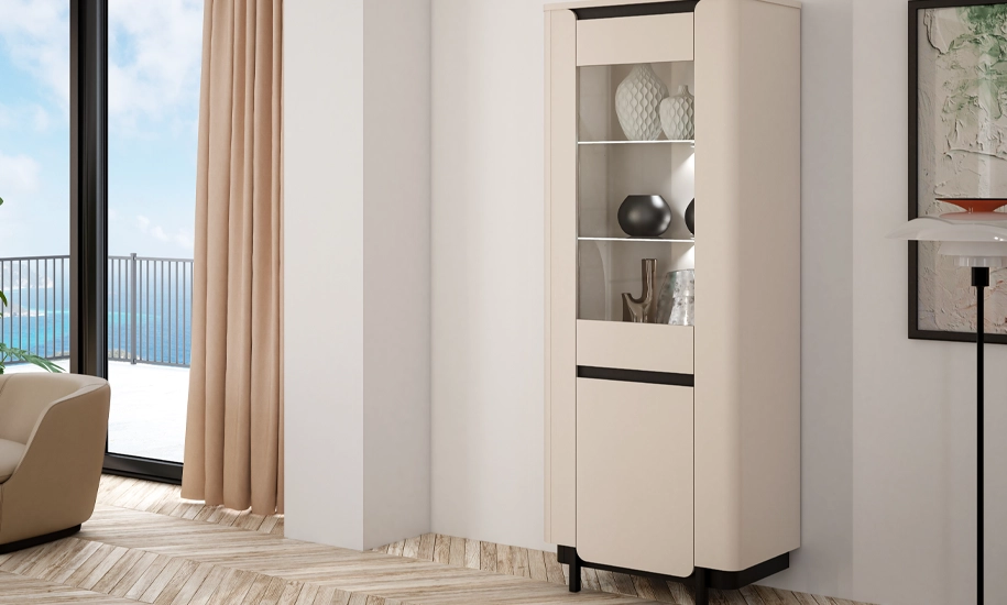 Вітрина висока Forte Meble 2д Vodol VXLV811 з підсвіткою (2147483670) - фото 8