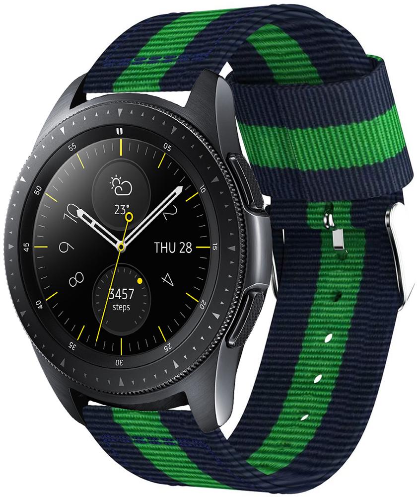 Ремінець тканинний Canvas для Galaxy Watch 42 мм Blue/Green (20527)