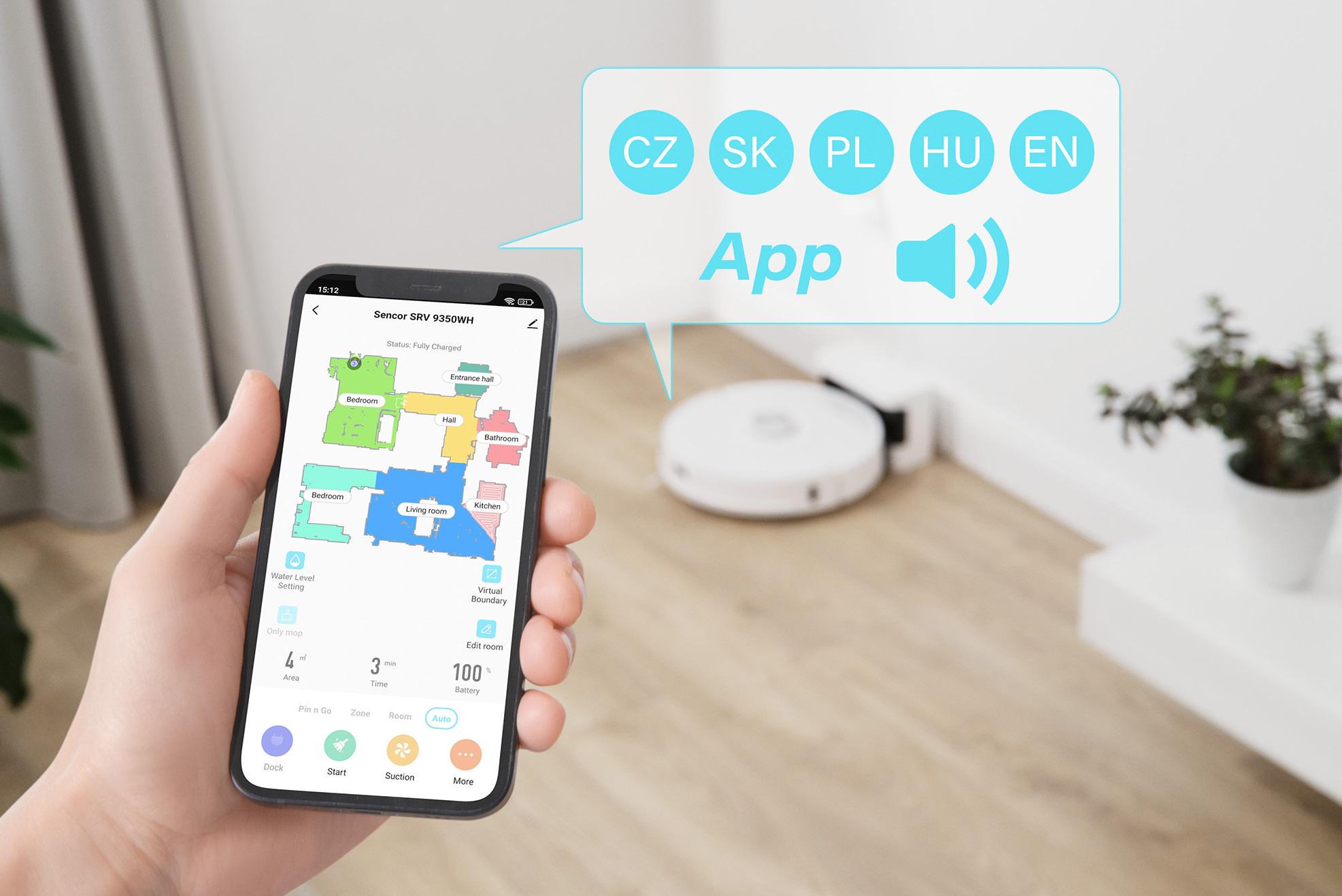 Робот-пилосос Sencor вологе прибирання 400 Вт Білий (ERC-SRV9350WH) - фото 23