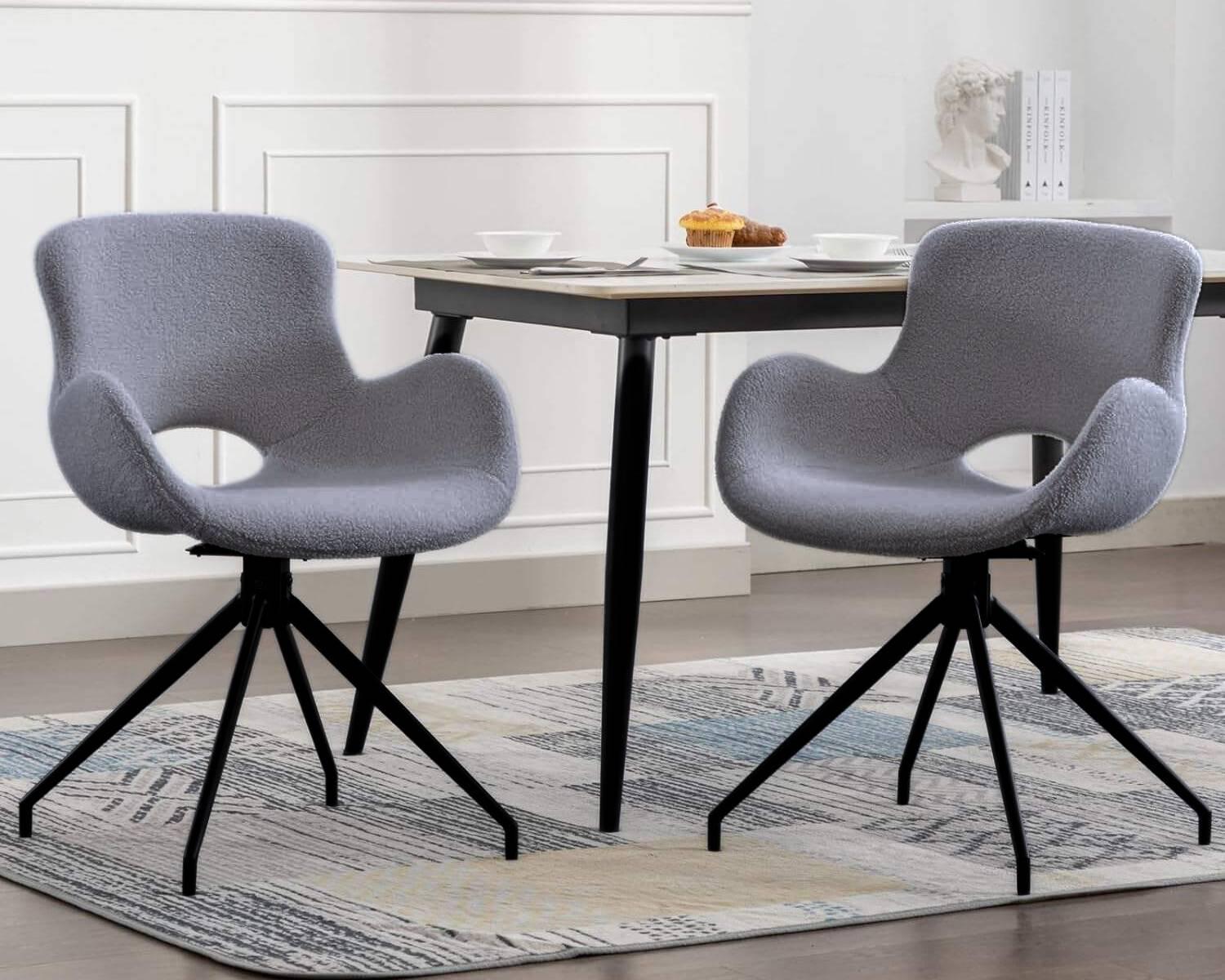 Стул Intarsio GERDA с оборотом 180° Черный/Серый (18290196) - фото 7 Стул Intarsio GERDA с оборотом 180° Черный/Серый (18290196) - фото 7