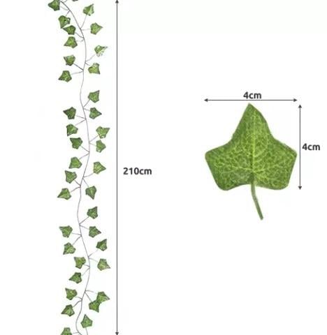 Плющ искусственный декоративный для отделки интерьера 50,4 м Зеленый - фото 2