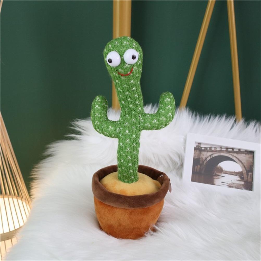 Кактус Dancing Cactus танцюючий співаючий з підсвічуванням 120 пісень Зелений (НФ-00007550) - фото 1