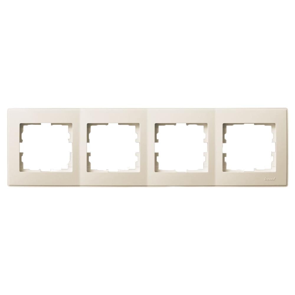 Рамка Lezard Lesya 4-местная горизонтальная Кремовый