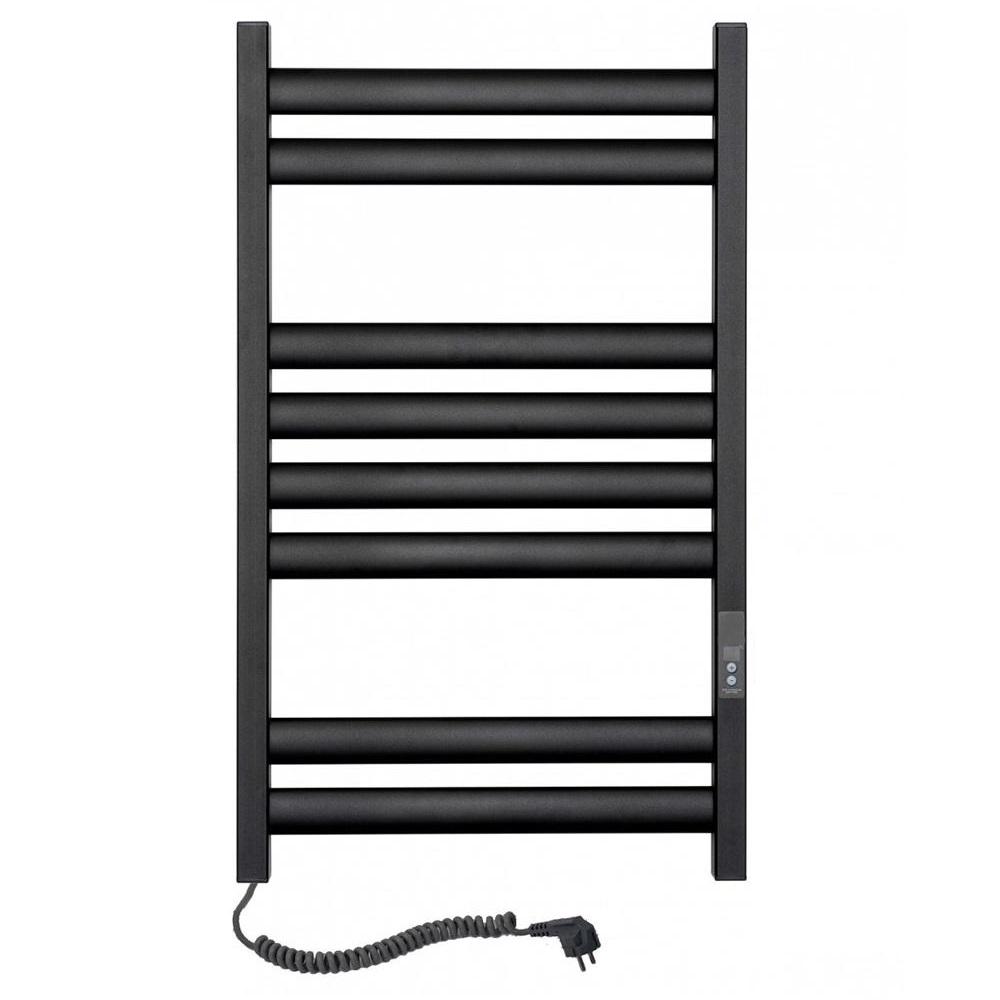 Электрический полотенцесушитель SANTAN Ellipse 500х800 левосторонний Черный