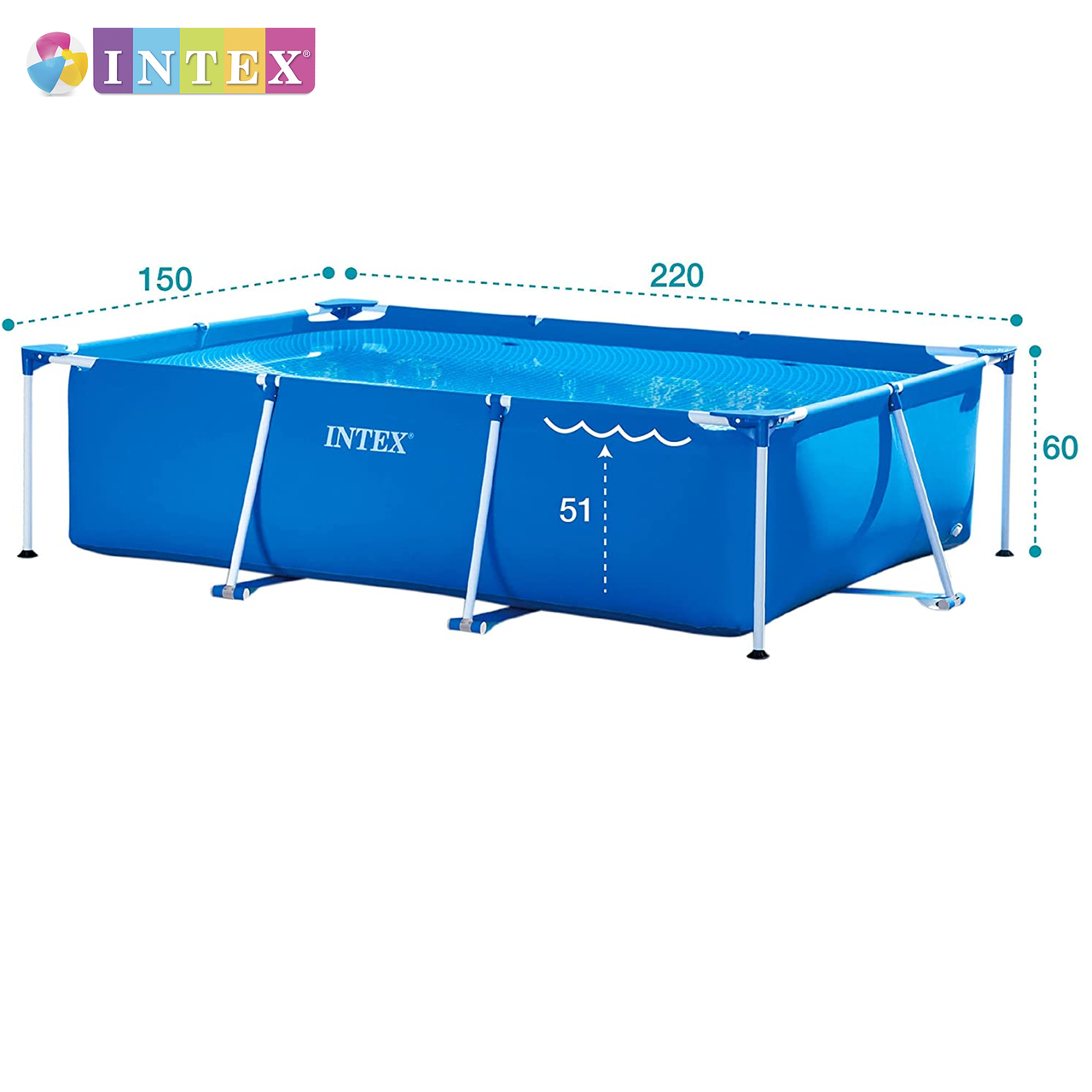 Бассейн каркасный прямоугольный Intex 28271 NP 260x160x65 см 2300 л от 6 лет (14951254) - фото 2 Бассейн каркасный прямоугольный Intex 28271 NP 260x160x65 см 2300 л от 6 лет (14951254) - фото 2