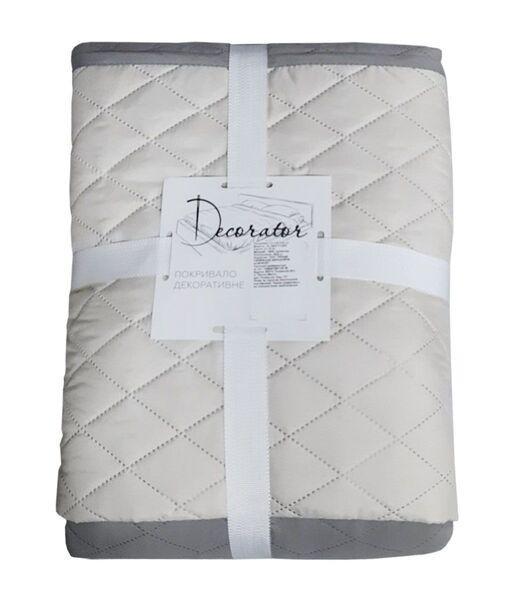Покривало двостороннє Decorator Ромб 210x215 см Бежевий/Сірий (2020726)