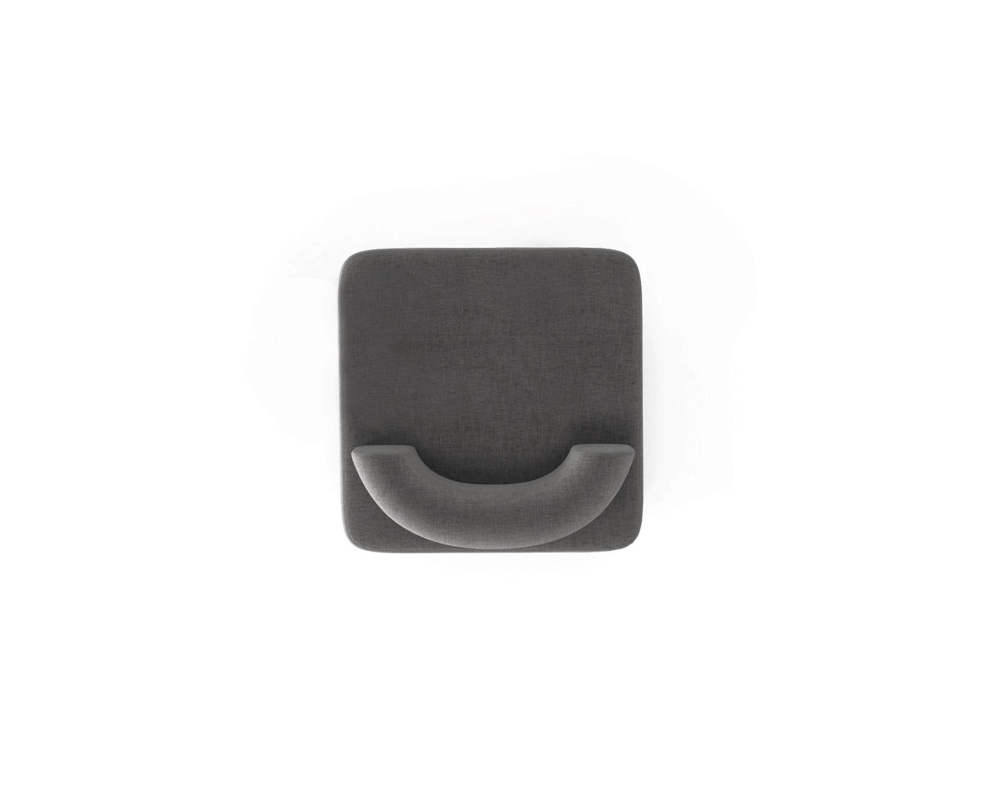 Кресло модульное Plump со встроенной розеткой и зарядкой USB 80x80x65 см Серый (0014) - фото 4