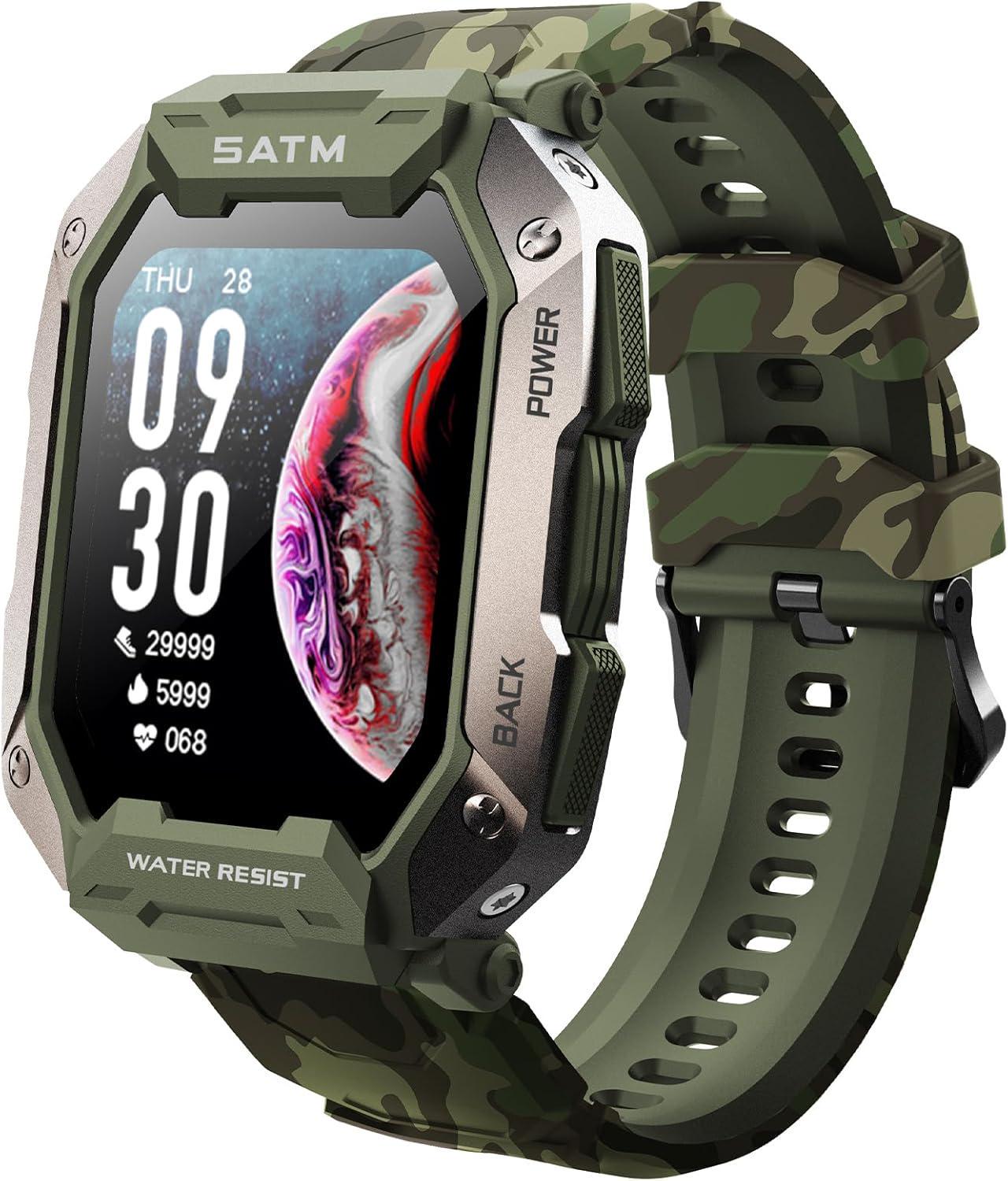 Смарт-часы в противоударном корпусе Lige C20 с силиконовым ремешком BW1821E Camouflage Green (17801) Смарт-часы в противоударном корпусе Lige C20 с силиконовым ремешком BW1821E Camouflage Green (17801)