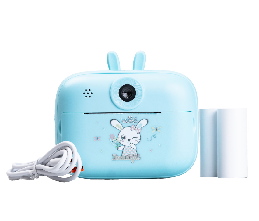 Фотоапарат дитячий з функцією миттєвого друку Зайчик Блакитний - фото 5 Фотоапарат дитячий з функцією миттєвого друку Зайчик Блакитний - фото 5
