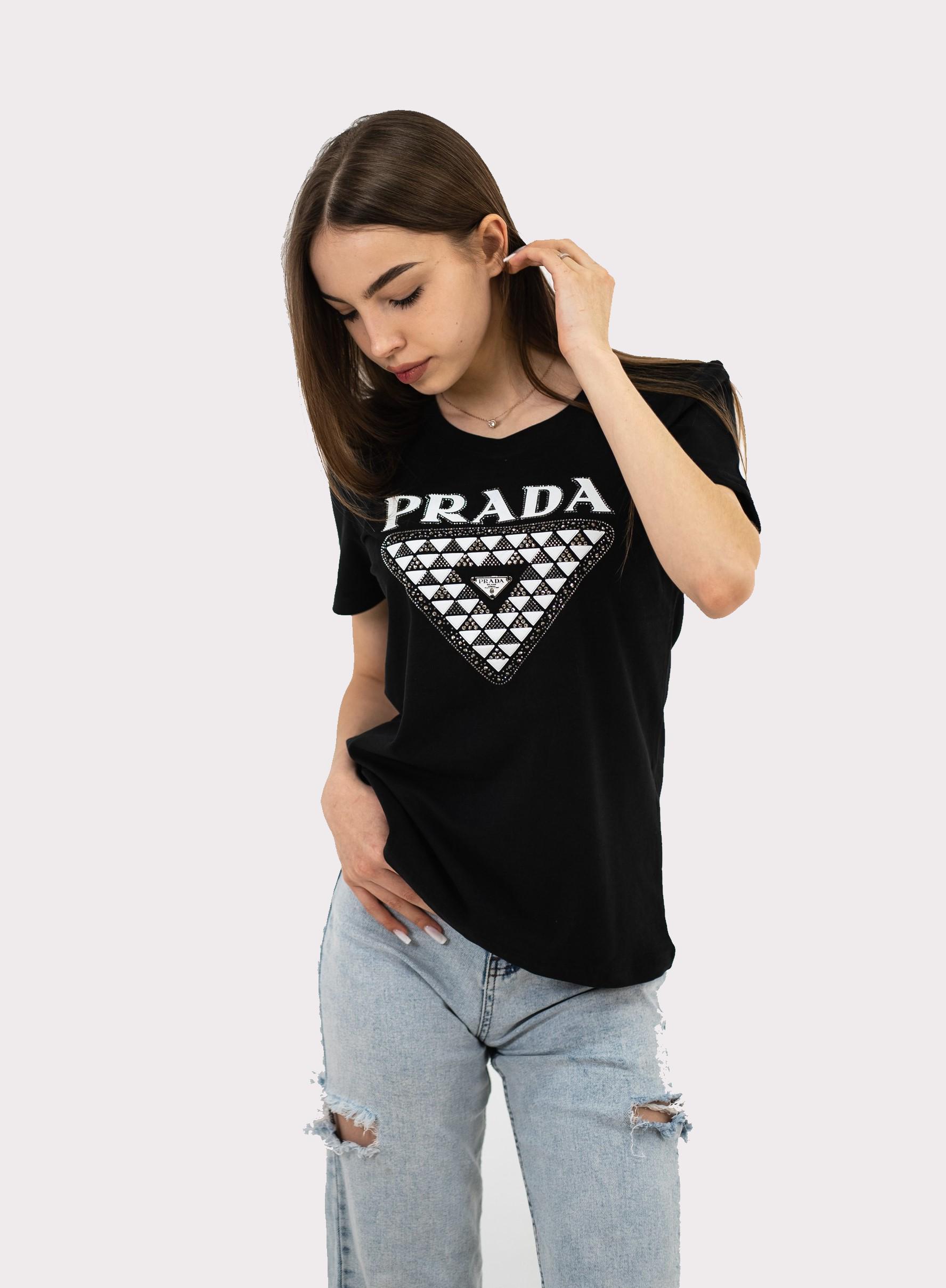 Футболка женская PRADA B-5041BL L - фото 4