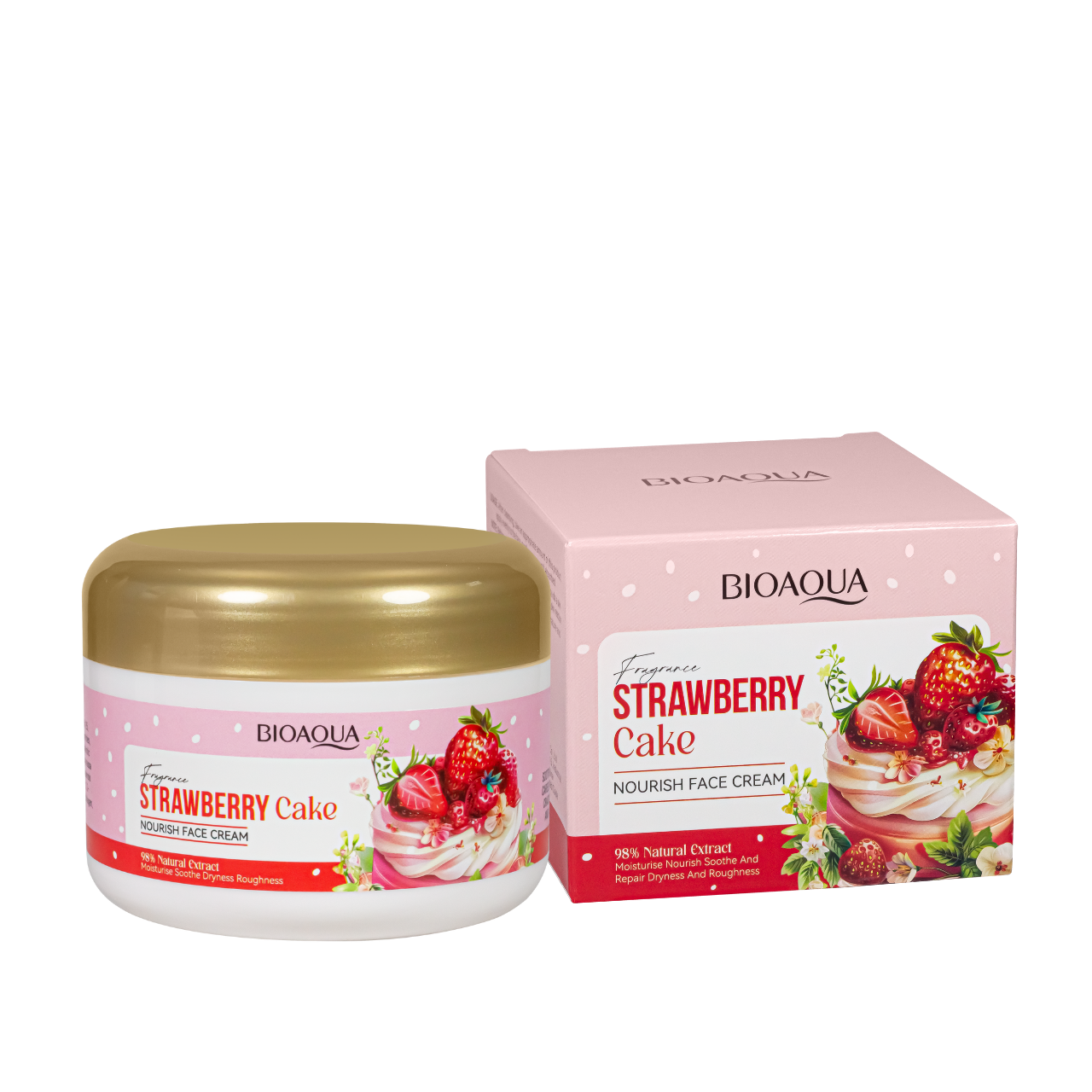 Крем для обличчя живильний Bioaqua Strawberry Cake з екстрактом полуниці (BQY48318) Крем для обличчя живильний Bioaqua Strawberry Cake з екстрактом полуниці (BQY48318)