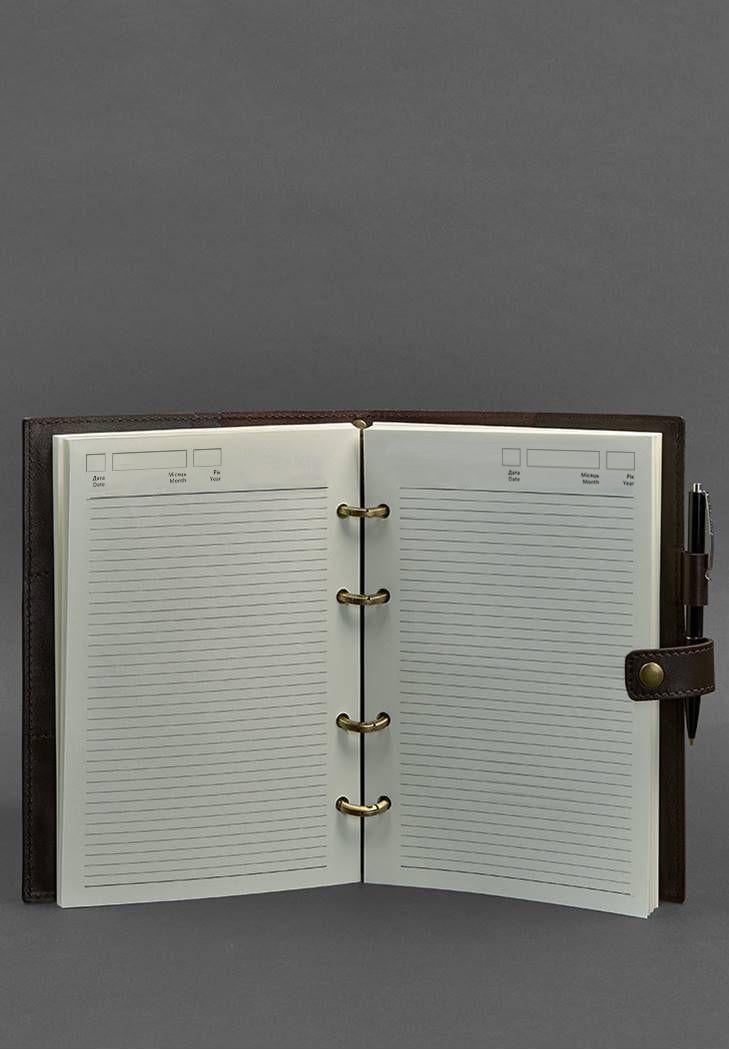 Блокнот шкіряний Софт-бук 9.1 із датованим блоком Темно-коричневий (A-027483) - фото 5 Блокнот шкіряний Софт-бук 9.1 із датованим блоком Темно-коричневий (A-027483) - фото 5