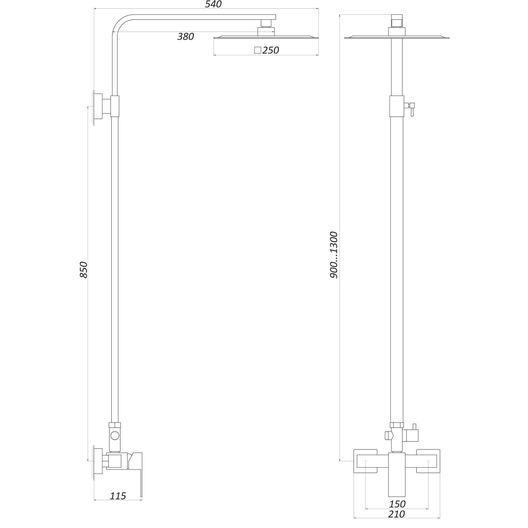 Душевая система Globus Lux Sicilia SBQ-SH-125 - фото 5