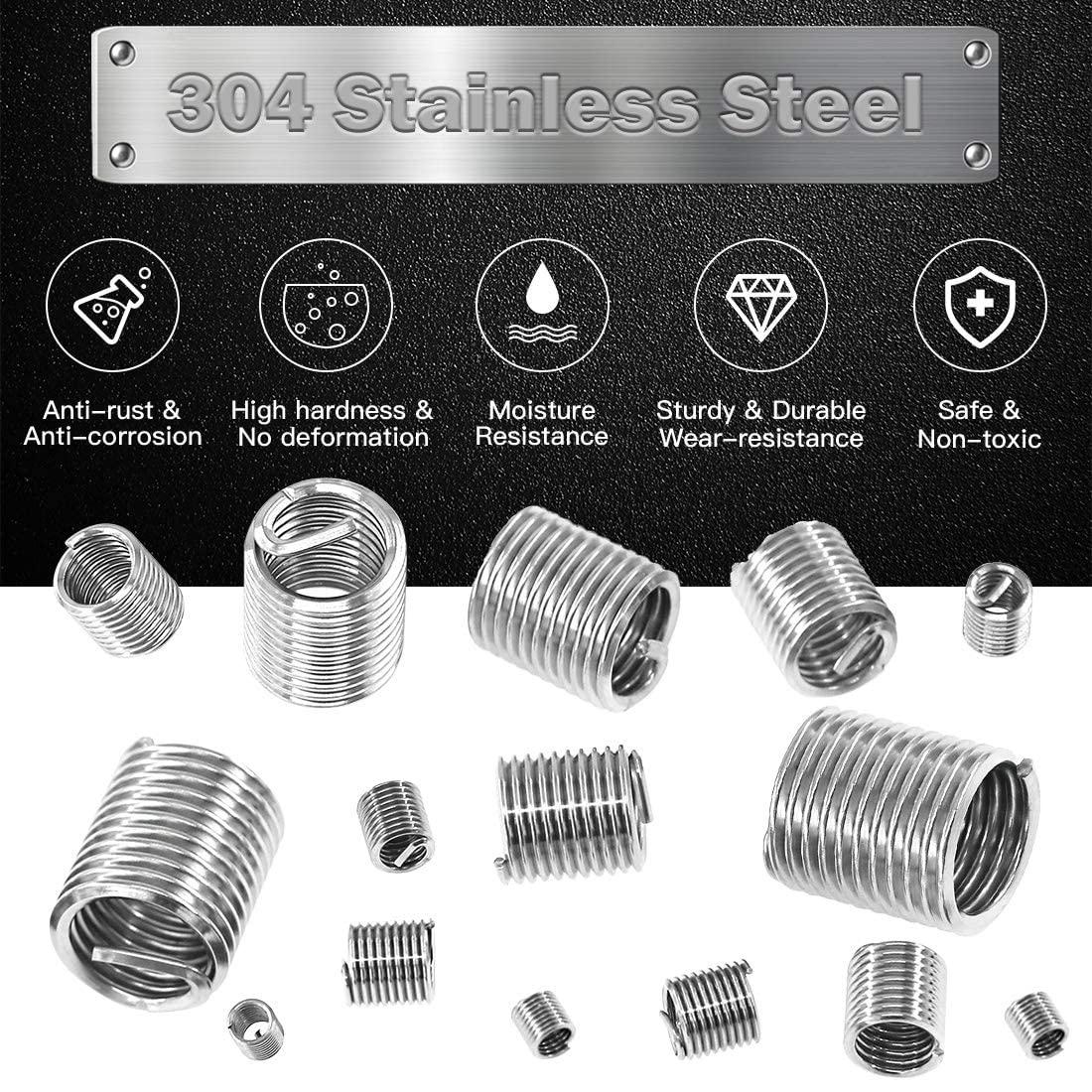 Резьбовые гужоны вкрутыши M3/M4/M5/M6/M8 Spec для ремонта резьбы 150 шт. (SP-170150) - фото 4 Резьбовые гужоны вкрутыши M3/M4/M5/M6/M8 Spec для ремонта резьбы 150 шт. (SP-170150) - фото 4