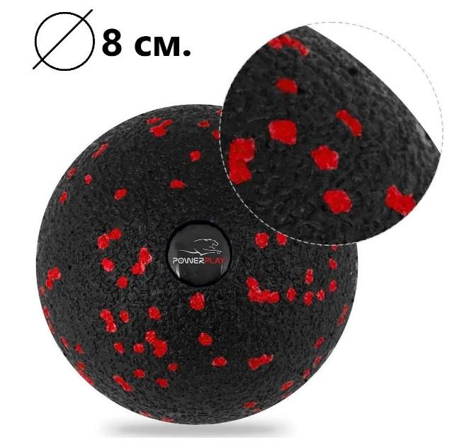 Набор для массажа PowerPlay PP-4095 EPP ролик 45x15 см/2 мяча/резинка 11 кг Red (PP_4095_Red) - фото 4